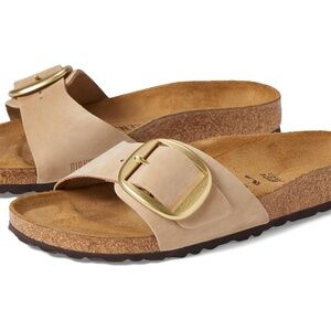 Birkenstock - Madrid Big Buckle - EU 39 Regular/Wide- Nubuck Sandcastle